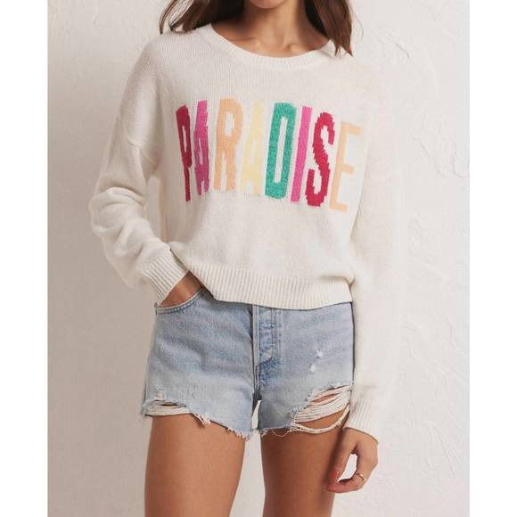 NEW Z SUPPLY paradiso sweater in white - Picture 2 of 5